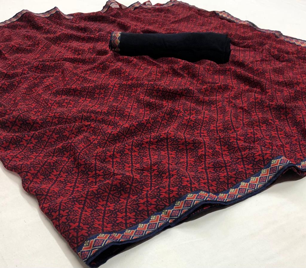 Rajyog Birra Designer Georgette Casual Wear Saree Collection at Wholesale Price